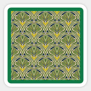 Olive Green Vintage Scales Sticker